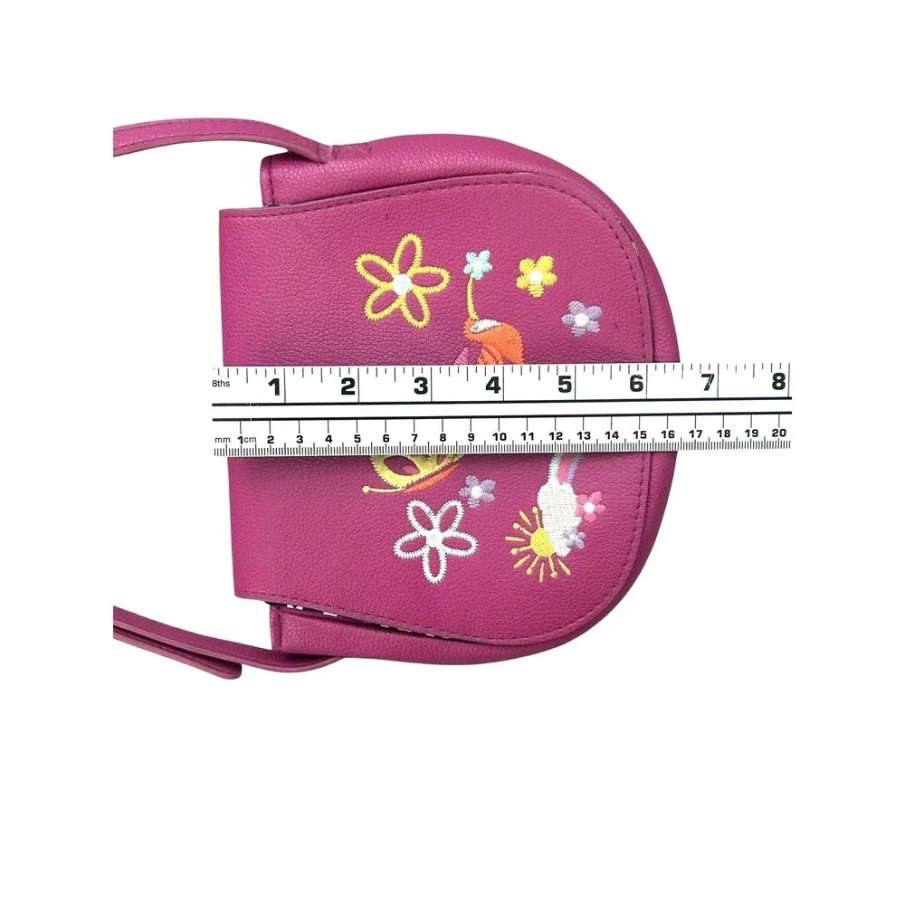 Disney Store Encanto Crossbody Bag Girls Pink Magenta Embroidered Travel Floral